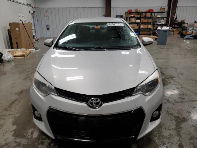 2T1BURHE2EC200585 - 2014 TOYOTA COROLLA L SILVER photo 5