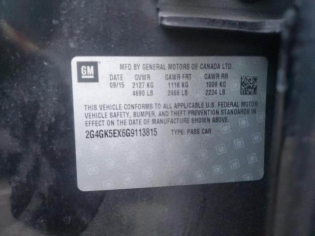 2G4GK5EX6G9113815 - 2016 BUICK REGAL 黑色 照片 12