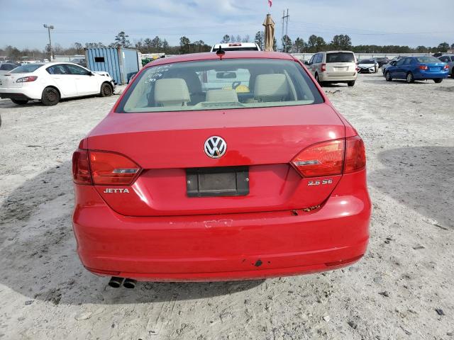 3VWDX7AJ7BM379895 - 2011 VOLKSWAGEN JETTA SE RED photo 6