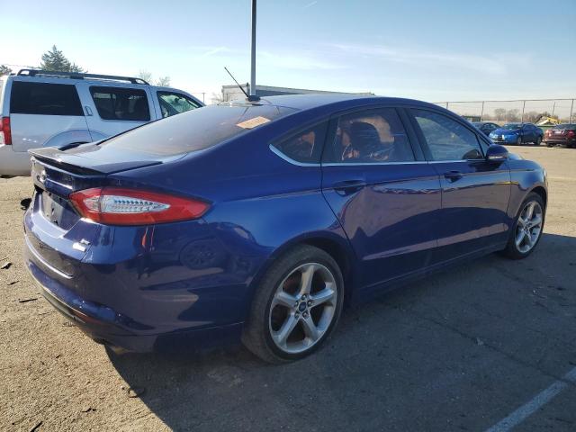 3FA6P0HR8DR369077 - 2013 FORD FUSION SE BLUE photo 3