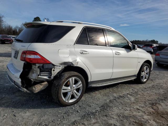 4JGDA5HB2CA025381 - 2012 MERCEDES-BENZ ML 350 4MATIC WHITE photo 3
