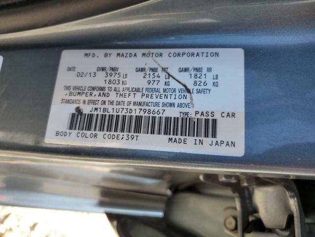 JM1BL1U73D1798667 - 2013 MAZDA 3 I BLUE photo 12