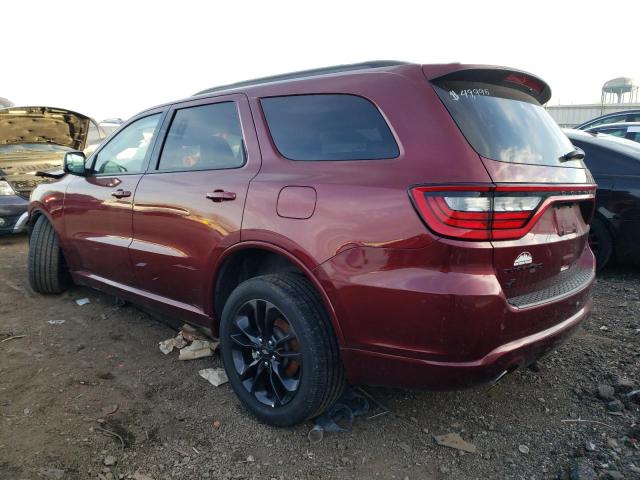 1C4RDJDG0MC765870 - 2021 DODGE DURANGO GT BURGUNDY photo 2