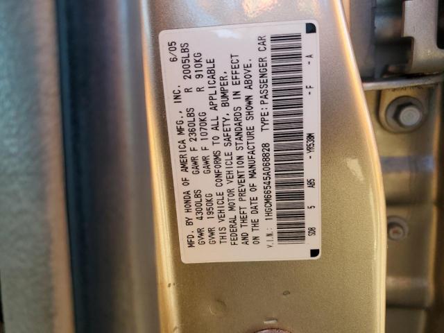 1HGCM66545A068828 - 2005 HONDA ACCORD EX TAN photo 12