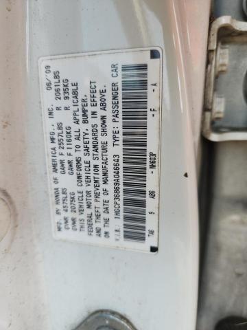 1HGCP36869A046643 - 2009 HONDA ACCORD EXL WHITE photo 12