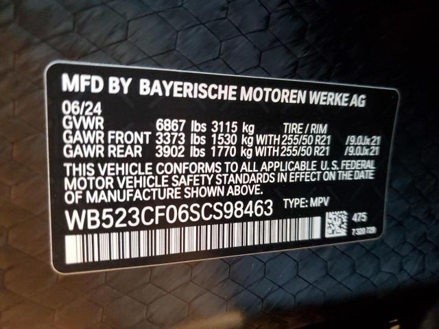 WB523CF06SCS98463 - 2025 BMW IX XDRIVE50 BLACK photo 13