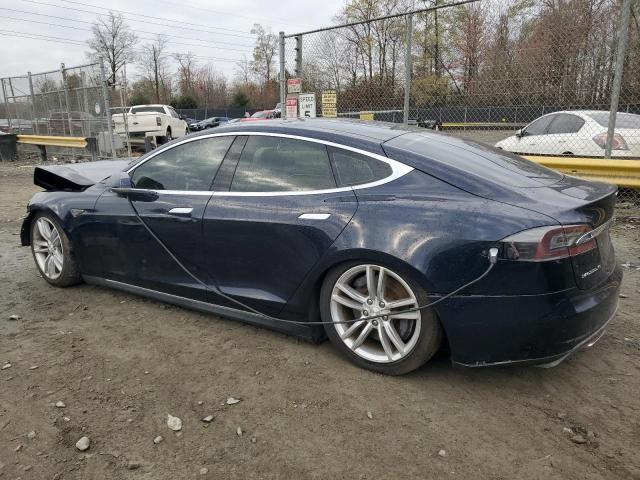 5YJSA1DN1DFP09674 - 2013 TESLA MODEL S BLUE photo 2