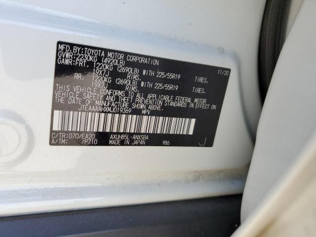 JTEAAAAHXMJ019369 - 2021 TOYOTA VENZA LE WHITE photo 13