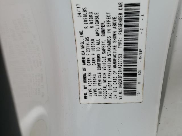 1HGCR2F57HA207753 - 2017 HONDA ACCORD SPORT Ağ foto 13