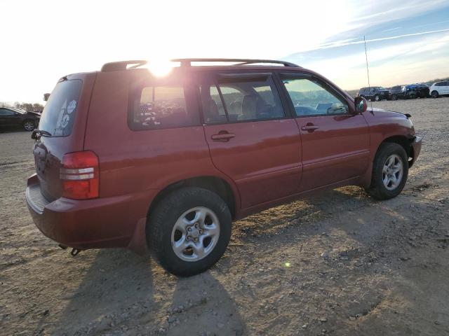 JTEHD21A810004191 - 2001 TOYOTA HIGHLANDER RED photo 3