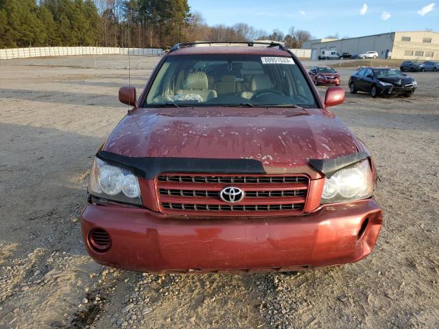 JTEHD21A810004191 - 2001 TOYOTA HIGHLANDER RED photo 5