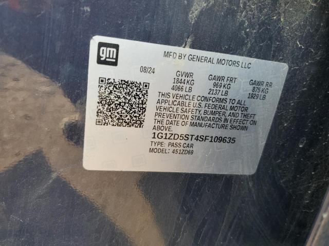 1G1ZD5ST4SF109635 - 2025 CHEVROLET MALIBU LT GRAY photo 12