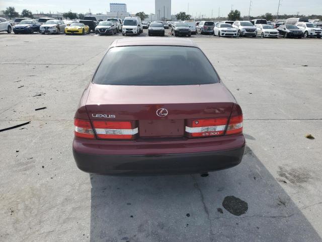 JT8BF28G815112648 - 2001 LEXUS ES 300 MAROON photo 6