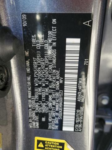 5TDZA3EH9AS001523 - 2010 TOYOTA HIGHLANDER CHARCOAL photo 13