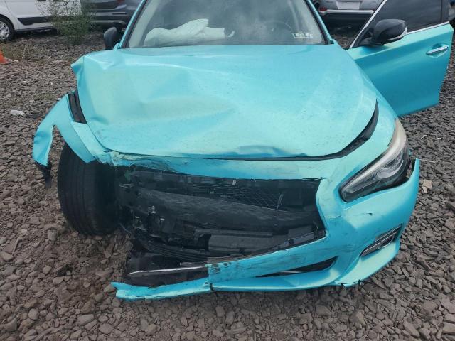 JN1BV7AR1FM391602 - 2015 INFINITI Q50 BASE TURQUOISE photo 11