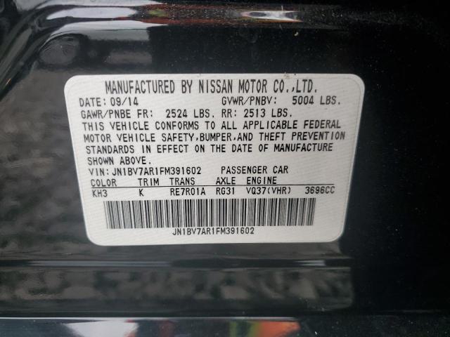 JN1BV7AR1FM391602 - 2015 INFINITI Q50 BASE TURQUOISE photo 13