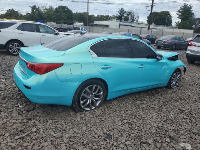 JN1BV7AR1FM391602 - 2015 INFINITI Q50 BASE TURQUOISE photo 3