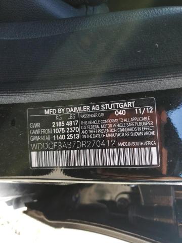 WDDGF8AB7DR270412 - 2013 MERZ C 300 4MATIC BLACK photo 10