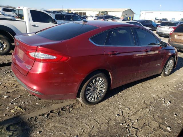 3FA6P0LU3ER253914 - 2014 FORD FUSION SE HYBRID RED photo 3