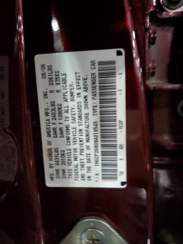 1HGCP26809A019545 - 2009 HONDA ACCORD EXL MAROON photo 12