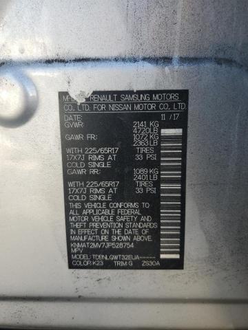 KNMAT2MV7JP528754 - 2018 NISSAN ROGUE S ვერცხლისფერი ფოტო 12