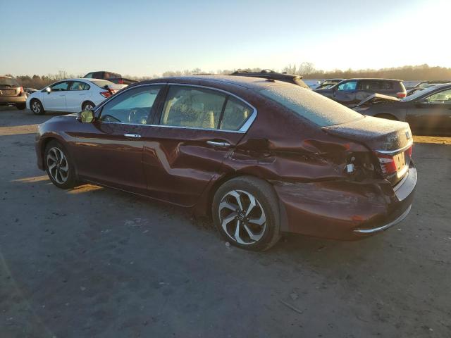 1HGCR2F84HA095035 - 2017 HONDA ACCORD EXL BURGUNDY photo 2