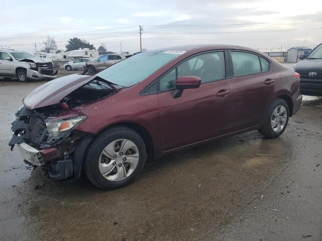 19XFB2F54EE057125 - 2014 HONDA CIVIC LX RED photo 1