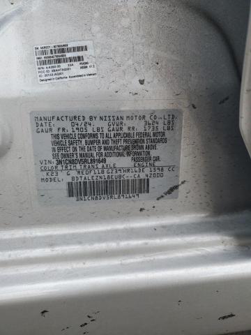 3N1CN8DV5RL891649 - 2024 NISSAN VERSA S SILVER photo 12