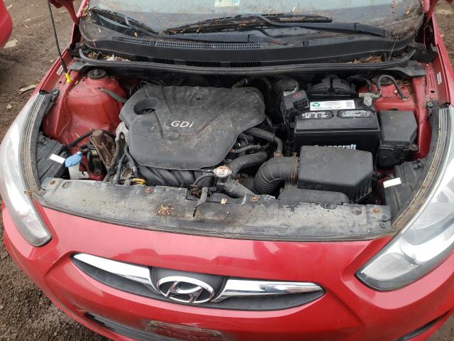 KMHCT4AEXDU451713 - 2013 HYUNDAI ACCENT GLS RED photo 11