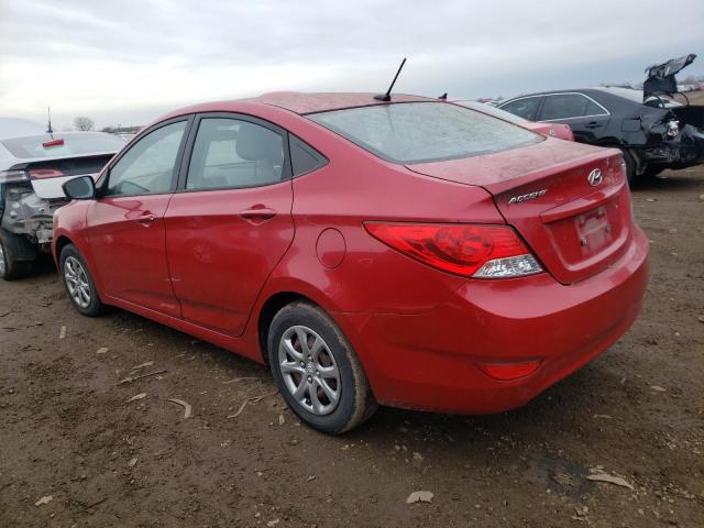 KMHCT4AEXDU451713 - 2013 HYUNDAI ACCENT GLS RED photo 2