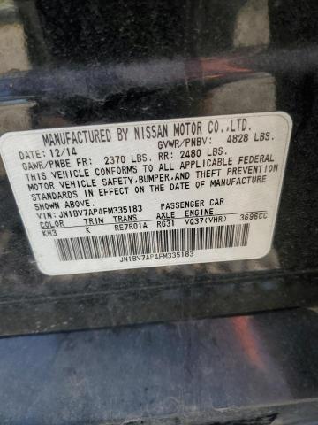 JN1BV7AP4FM335183 - 2015 INFINITI Q50 BASE Negro foto 12