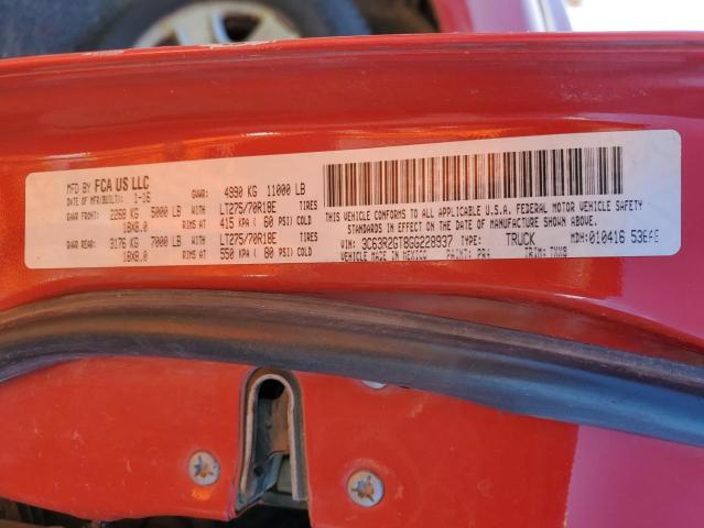 3C63R2GT8GG228937 - 2016 RAM 3500 ST RED photo 12