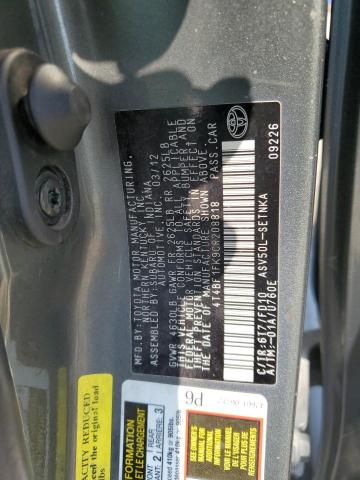 4T4BF1FK9CR208818 - 2012 TOYOTA CAMRY BASE Жасыл фото 12