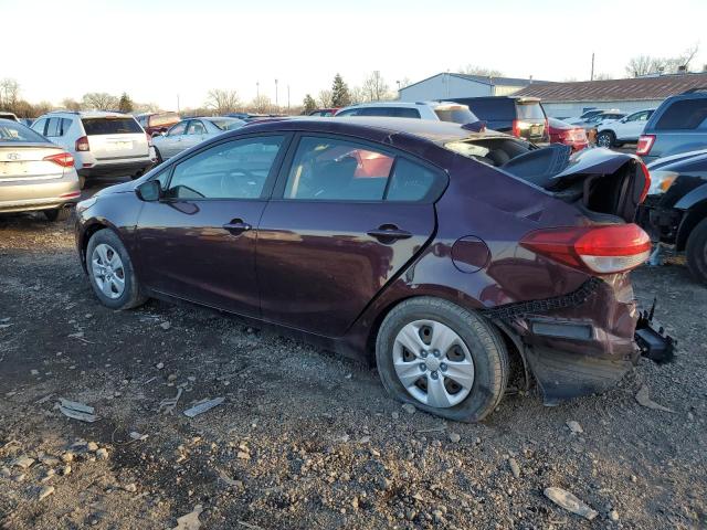 3KPFK4A70JE168303 - 2018 KIA FORTE LX BURGUNDY photo 2