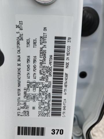 3TMCZ5AN5PM616004 - 2023 TOYOTA TACOMA DOUBLE CAB WHITE photo 12