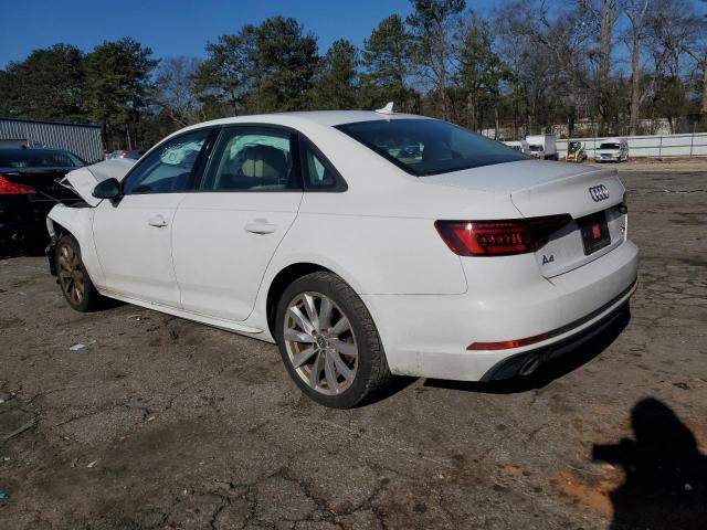 WAUKMAF42JN000824 - 2018 AUDI A4 PREMIUM WHITE photo 2