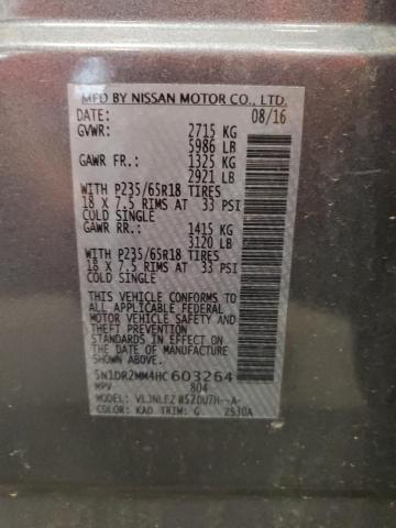 5N1DR2MM4HC603264 - 2017 NISSAN PATHFINDER S GRAY photo 13