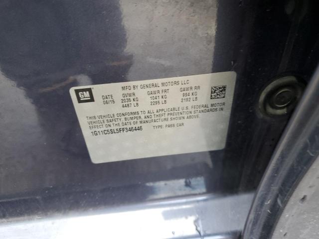 1G11C5SL5FF346446 - 2015 CHEVROLET MALIBU 1LT Графитовый фото 13