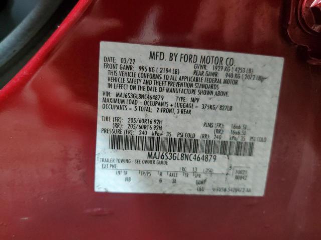 MAJ6S3GL8NC464879 - 2022 FORD ECOSPORT SE Qəhvəyi foto 14