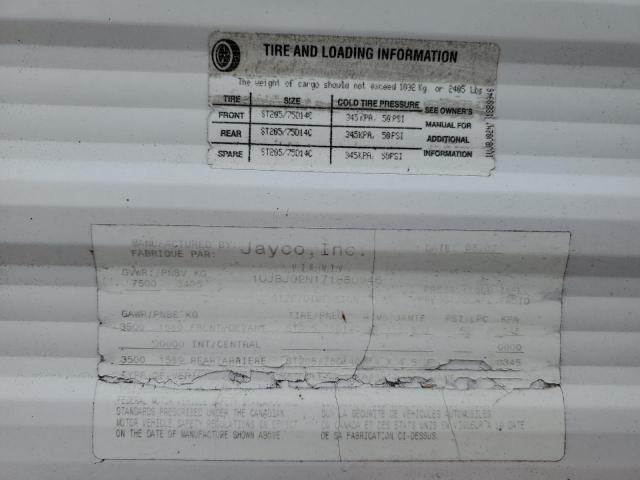 1UJBJ02N1718B0946 - 2007 JAYC TRAVEL TRL თეთრი ფოტო 10