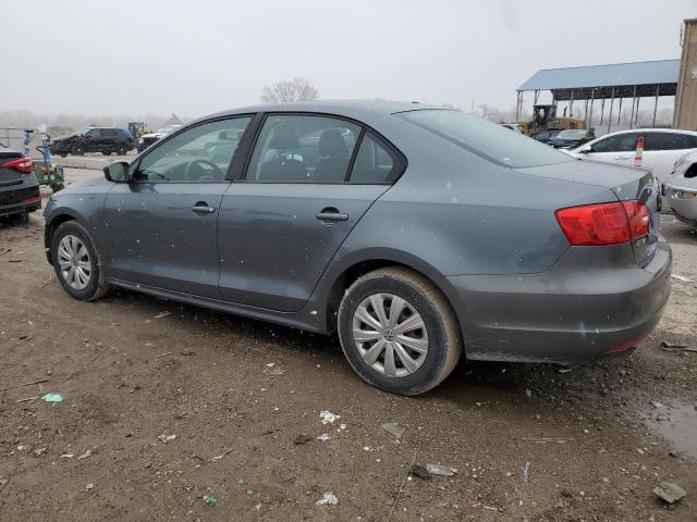 3VW2K7AJ7BM040043 - 2011 VOLKSWAGEN JETTA BASE GRAY photo 2