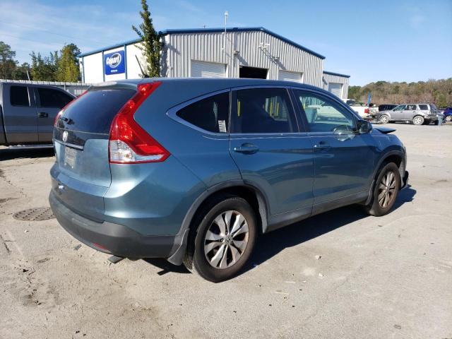 2HKRM3H59EH556489 - 2014 HONDA CR-V EX TEAL photo 3