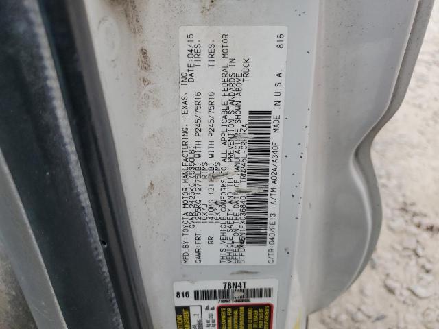 5TFUX4EN1FX036840 - 2015 TOYOTA TACOMA ACCESS CAB Beyaz fotoğraf 12