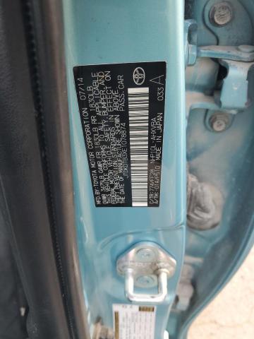 JTDKDTB3XE1078874 - 2014 TOYOTA PRIUS C Көк фото 12