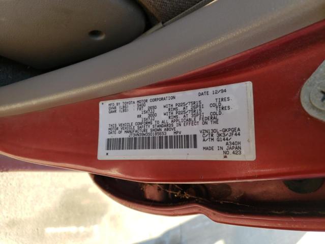 JT3VN39W3S0185653 - 1995 TOYOTA 4RUNNER VN39 SR5 栗色 照片 12