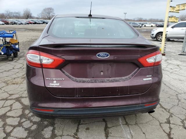 3FA6P0HR2DR106471 - 2013 FORD FUSION SE MAROON photo 6