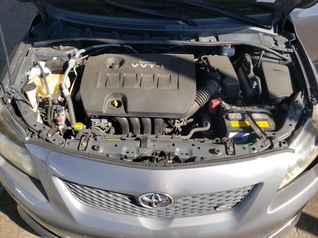 2T1BU4EE8AC477338 - 2010 TOYOTA COROLLA BASE GRAY photo 11