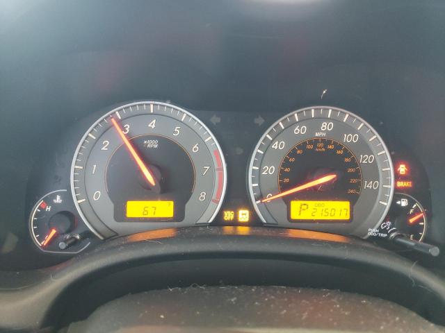 2T1BU4EE8AC477338 - 2010 TOYOTA COROLLA BASE GRAY photo 9