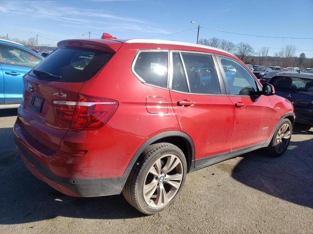 5UXWX9C57F0D47837 - 2015 BMW X3 XDRIVE28I RED photo 3