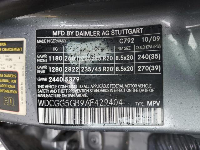 WDCGG5GB9AF429404 - 2010 MERCEDES-BENZ GLK 350 GRAY photo 13